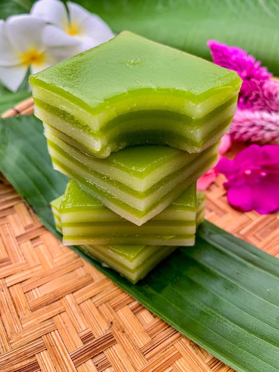 ขนมชั้นสีพาสเทล (หวานละมุน) - ภาพที่ 1