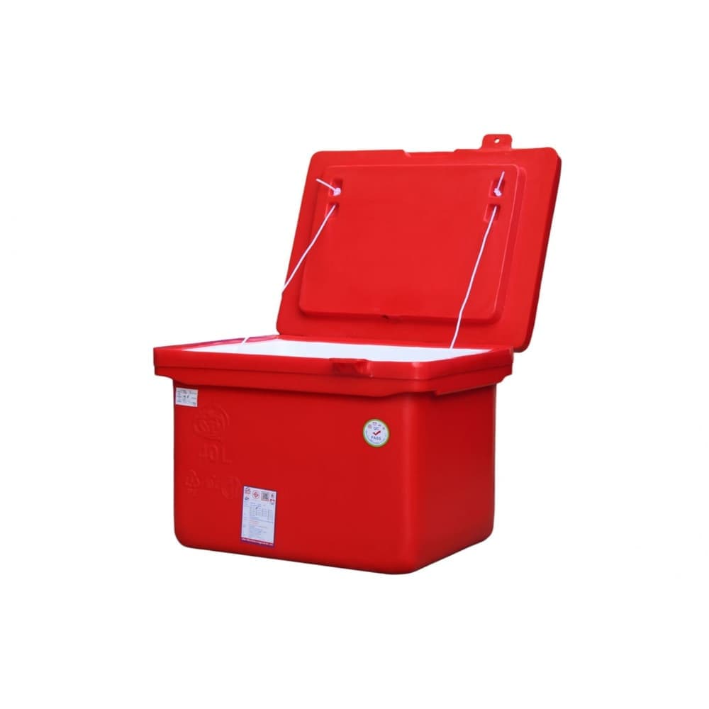 Red Plastic Ice Bucket