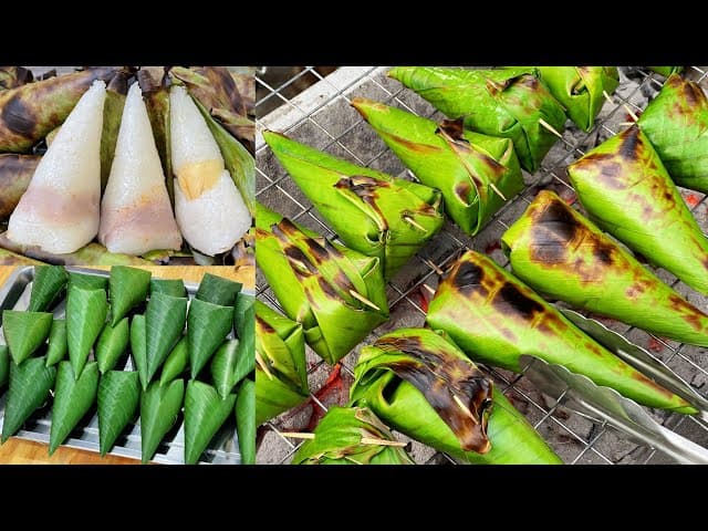 Grilled Sticky Rice with Taro