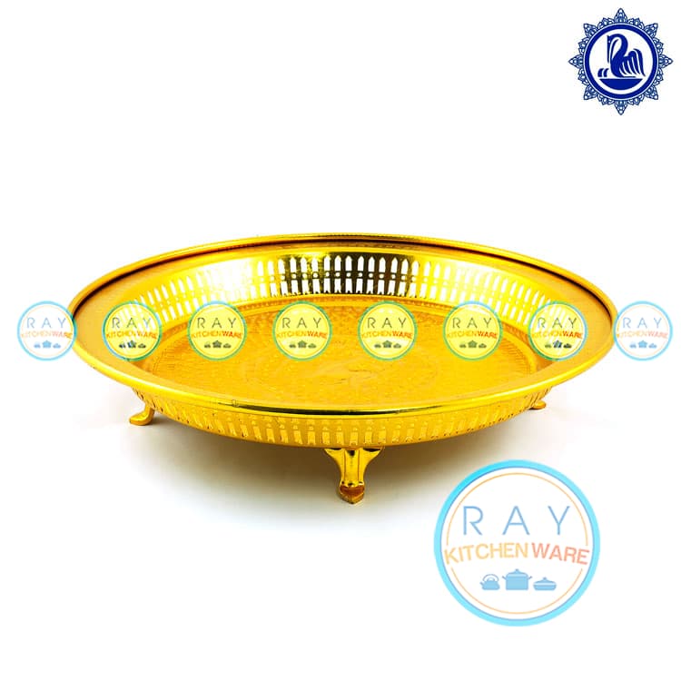 ถาดทองเหลืองฉลุลาย